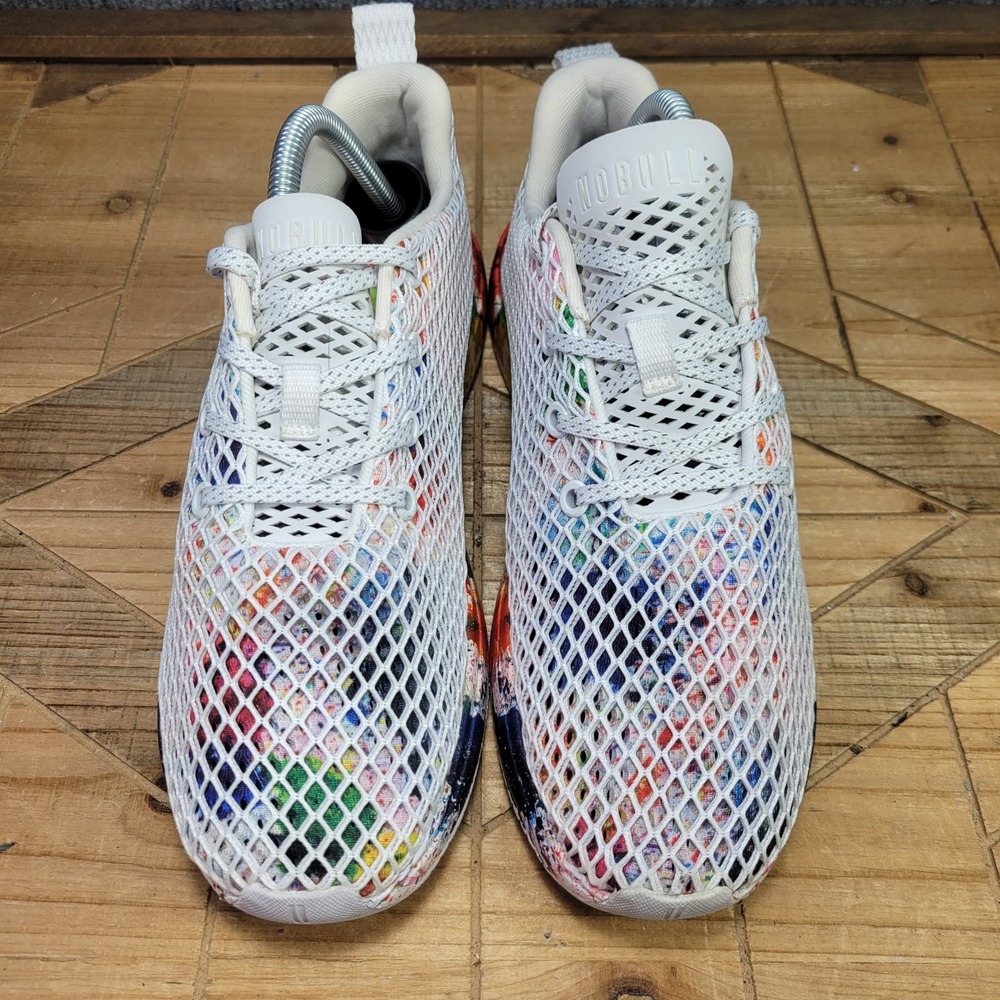 NOBULL All Pride Mesh Runner Athletic Shoes Mens 8 / Womens 9.5 Rainbow Splatter - Picture 3 of 13